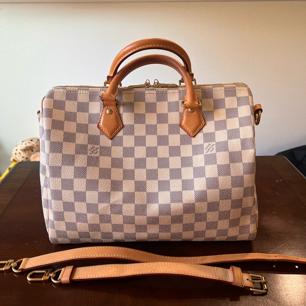 Louis Vuitton Speedy 30 Bandouliere Damier Azur